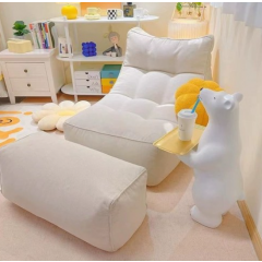 패브릭 빈백 쇼파+풋스툴 세트