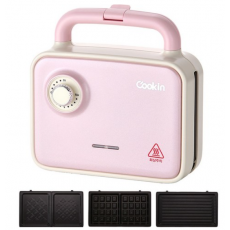 쿠킨 2구 타이머 샌드위치 와플메이커